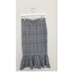 Black/White Midi Skirt